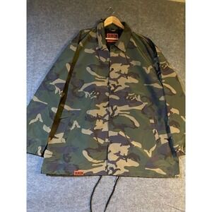 Dixxon Flannel Co Camo Coaches Jacket Mens 4X Snap Front Windbreaker Camouflage